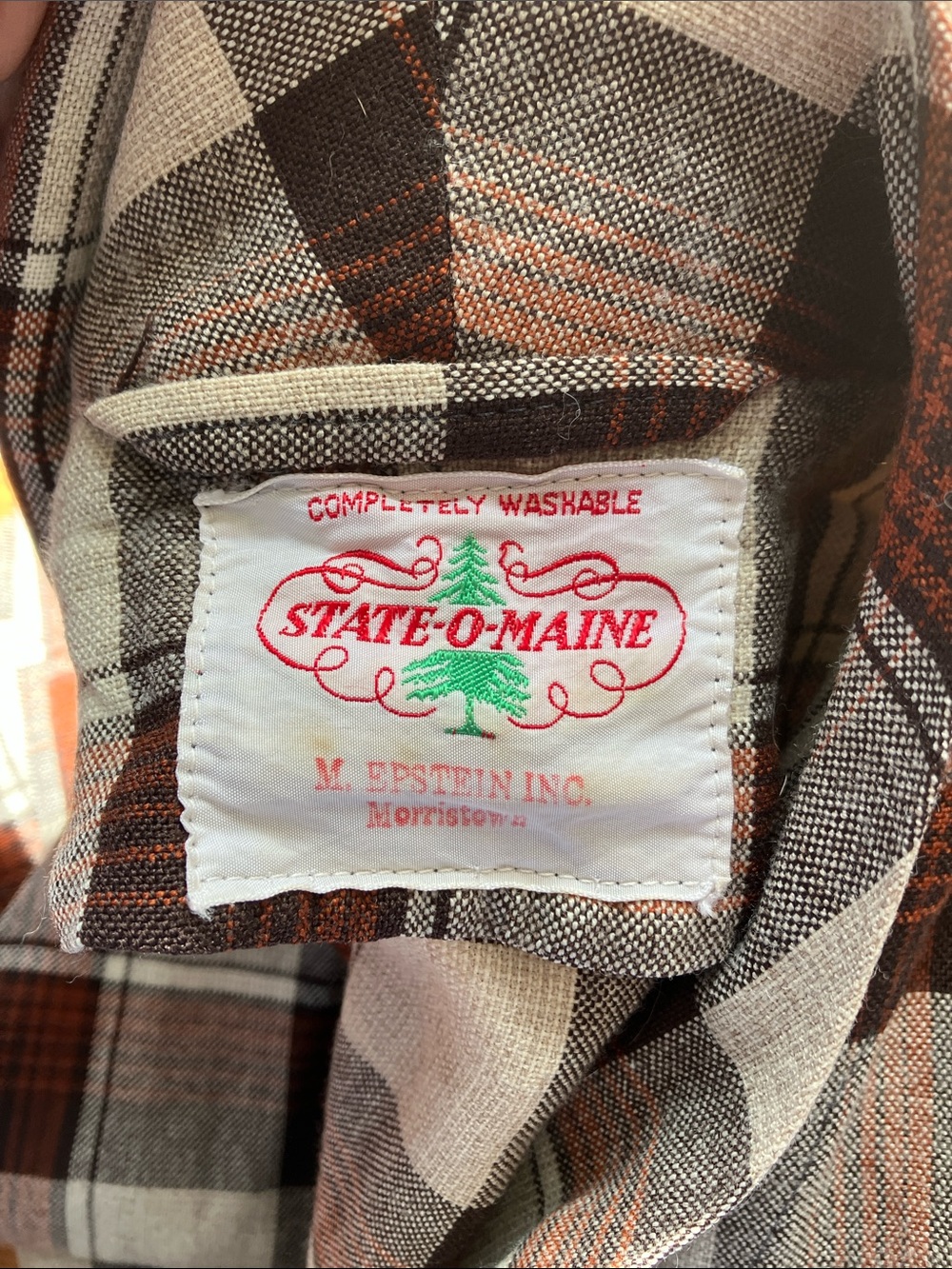 Pendleton Brown, Cream & Orange Plaid Blazer
